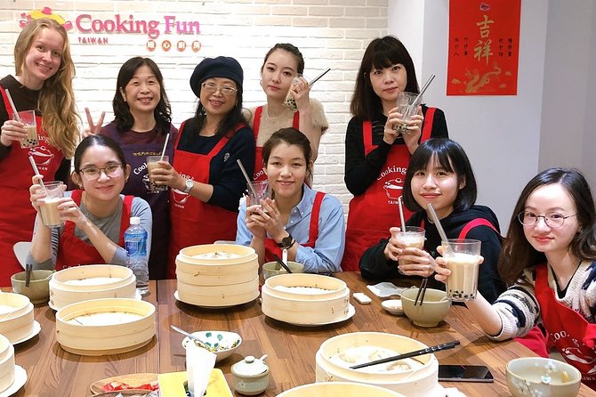 Xiao Long Bao, Chicken vermicelli with mushroom and sesame oil, Tofu strips salad, Bubble milk tea. Taiwan Traditional Delicacies Experience-A (Taipei Cooking Class) - Is $77 a fair price?