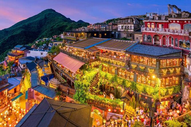Yehliu, Jiufen & Shifen Taiwans North Coast Day / Night Tour - Jiufen Old Street, tea houses, and mountain views